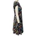 Load image into Gallery viewer, Etro Black Multi Print Jersey Cap Sleeve Dress
