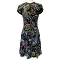 Load image into Gallery viewer, Etro Black Multi Print Jersey Cap Sleeve Dress
