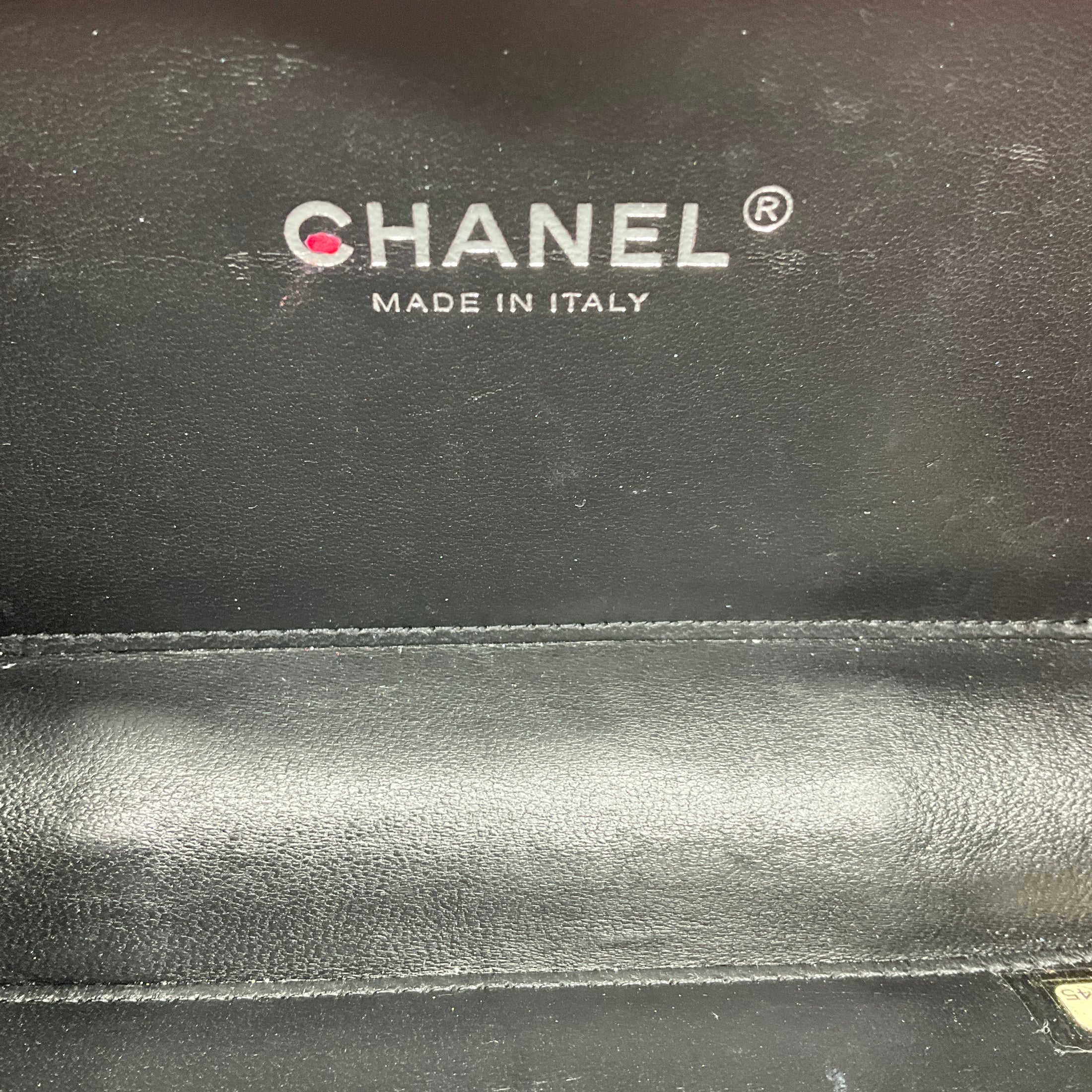 Chanel Black / Cream Camellia and Pearl Embellished Lucite Clutch Bag with Chain Strap