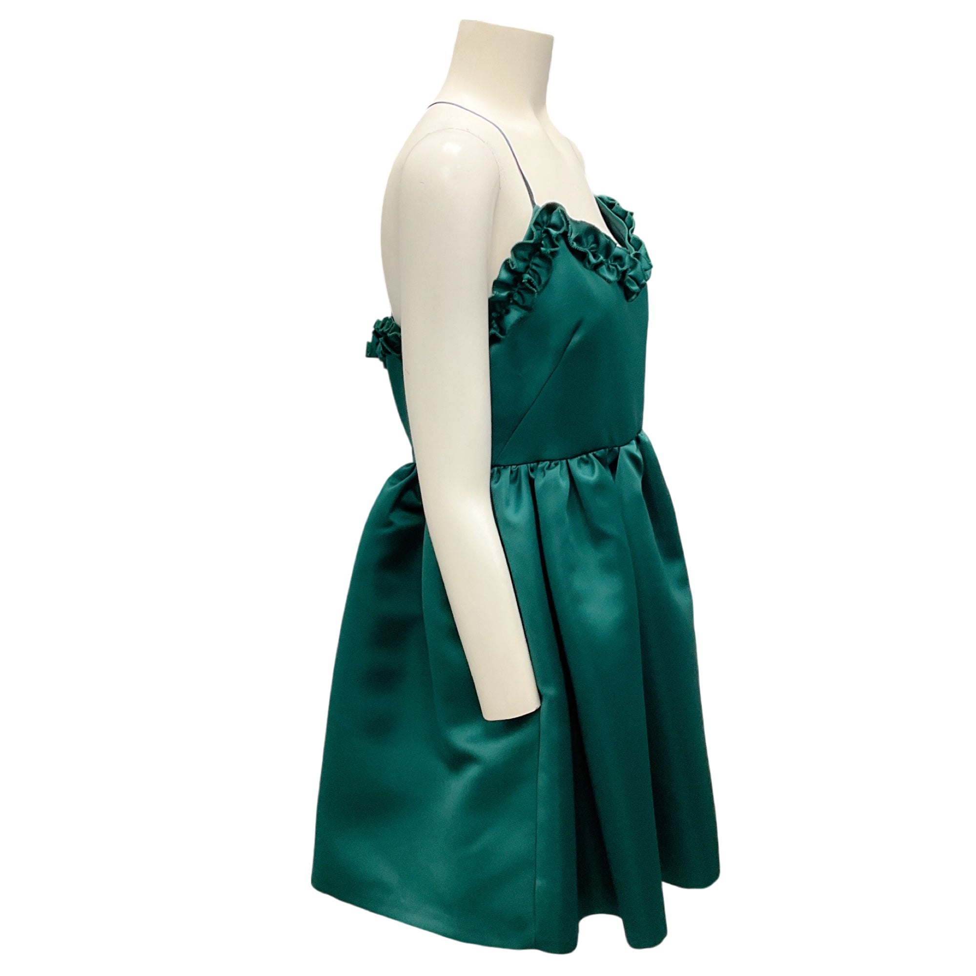 Vivetta Green Oslo Duchesse Mini Dress