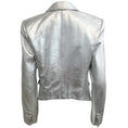 Load image into Gallery viewer, Veronica Beard Silver Metallic Leather Cooke Dickey Jacket
