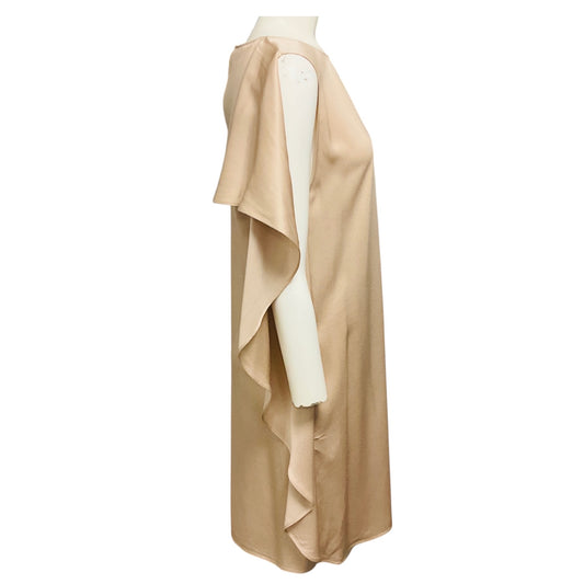 Stella McCartney Champagne Beige Desert Draped Back Sleeveless Dress