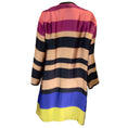 Load image into Gallery viewer, Dries van Noten Multicolored Striped Open Front Long Silk Jacket
