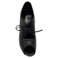 Load image into Gallery viewer, Fendi Black Leather Peep Toe Lace Up Booties

