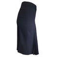 Load image into Gallery viewer, Valentino Navy Blue Vintage Pleated Detail Skirt
