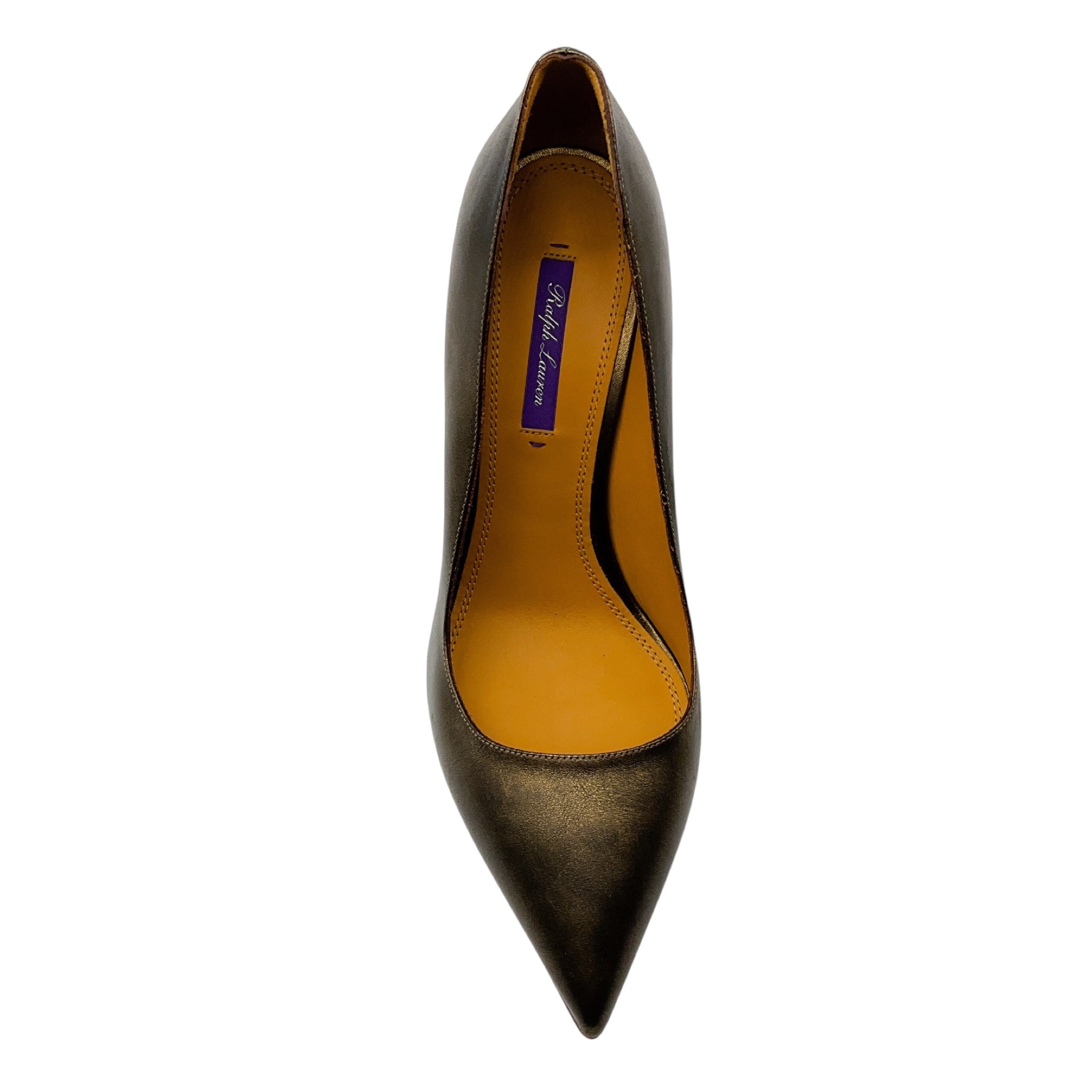 Ralph Lauren Collection Bronze Metallic Leather Pumps