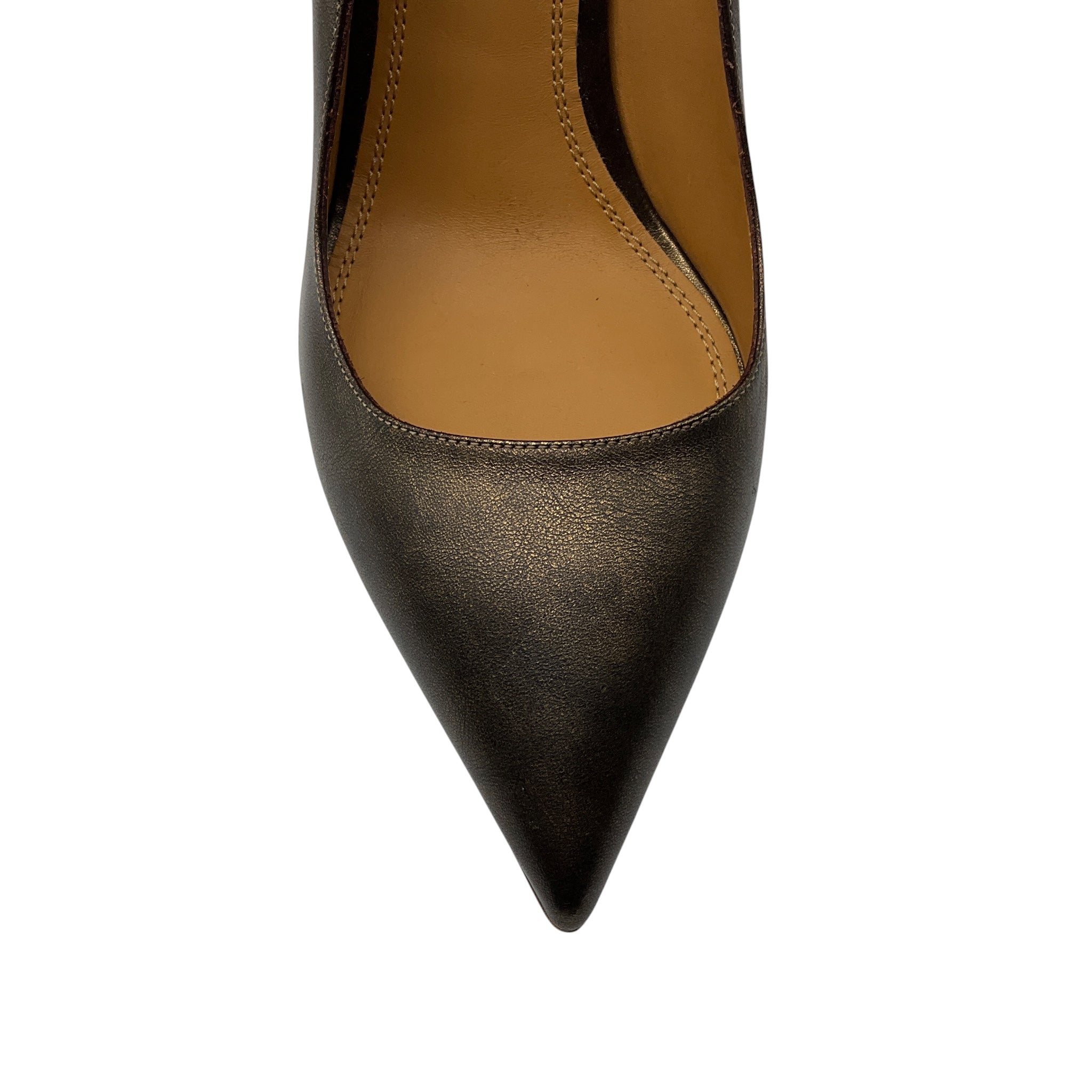 Ralph Lauren Collection Bronze Metallic Leather Pumps
