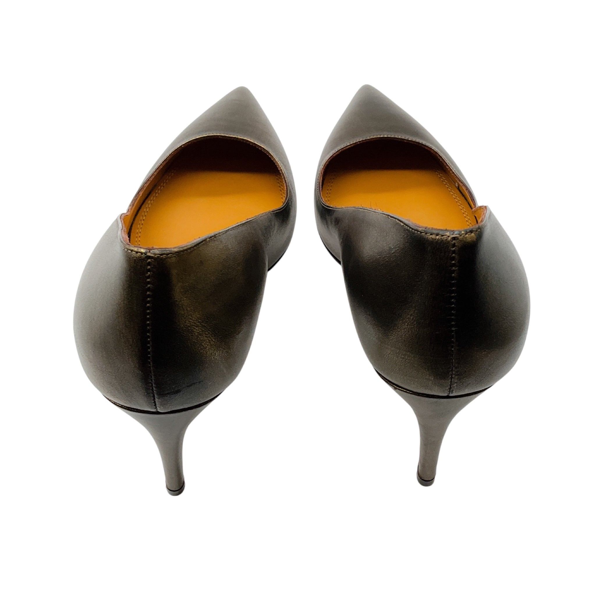 Ralph Lauren Collection Bronze Metallic Leather Pumps