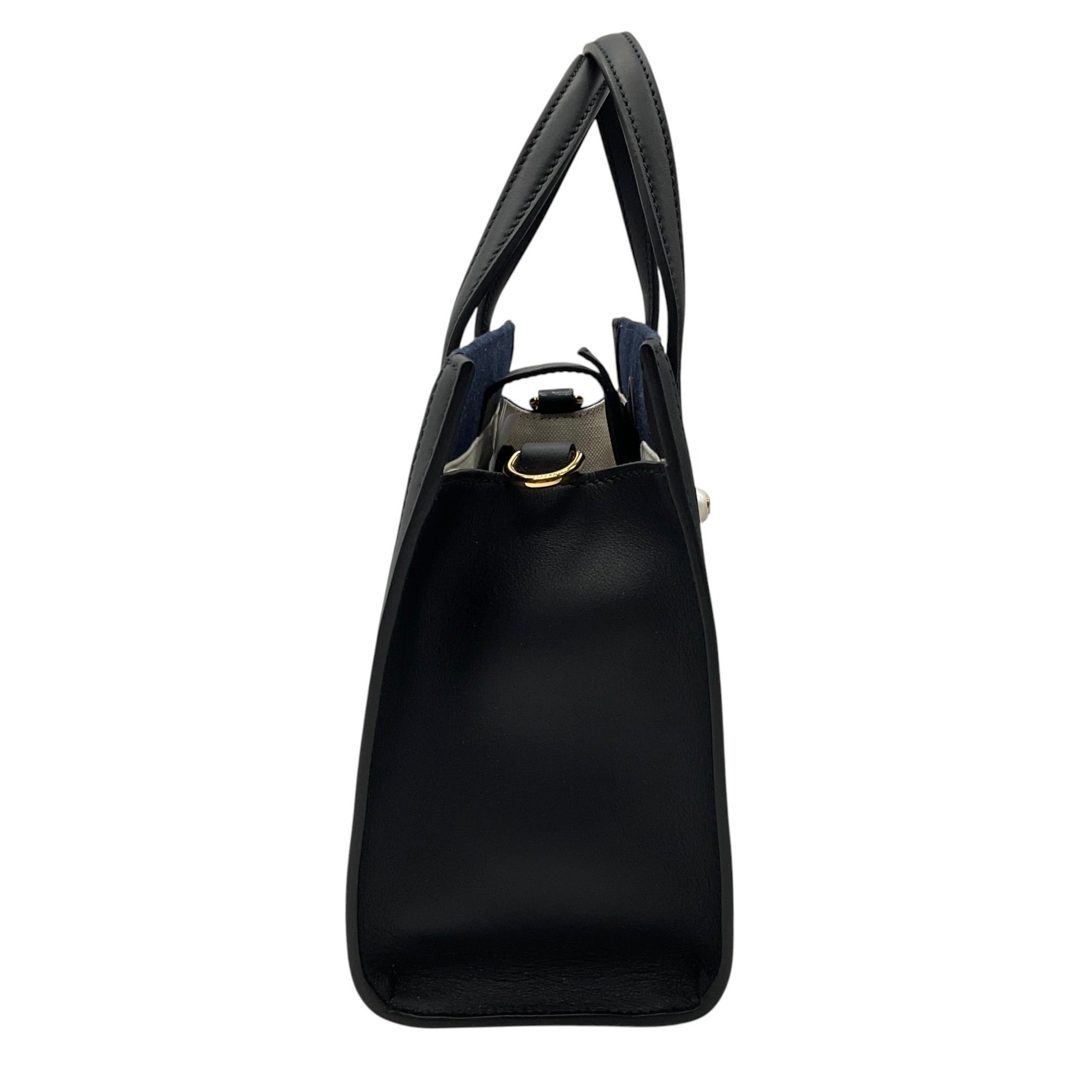 Gucci Dark Blue Denim Pearl Embellishment Tiger Embroidered Tote Bag