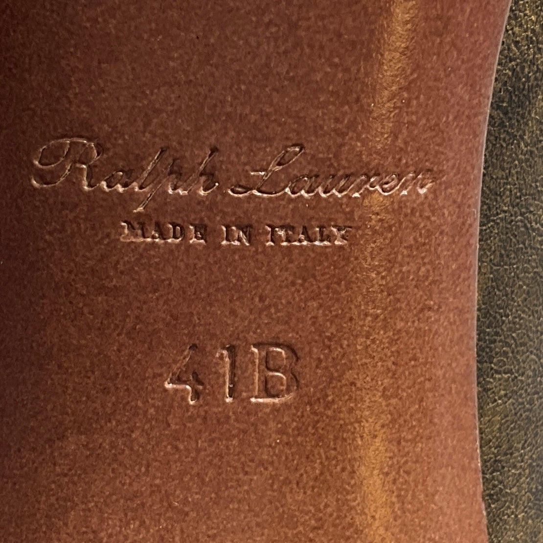 Ralph Lauren Collection Bronze Metallic Leather Pumps