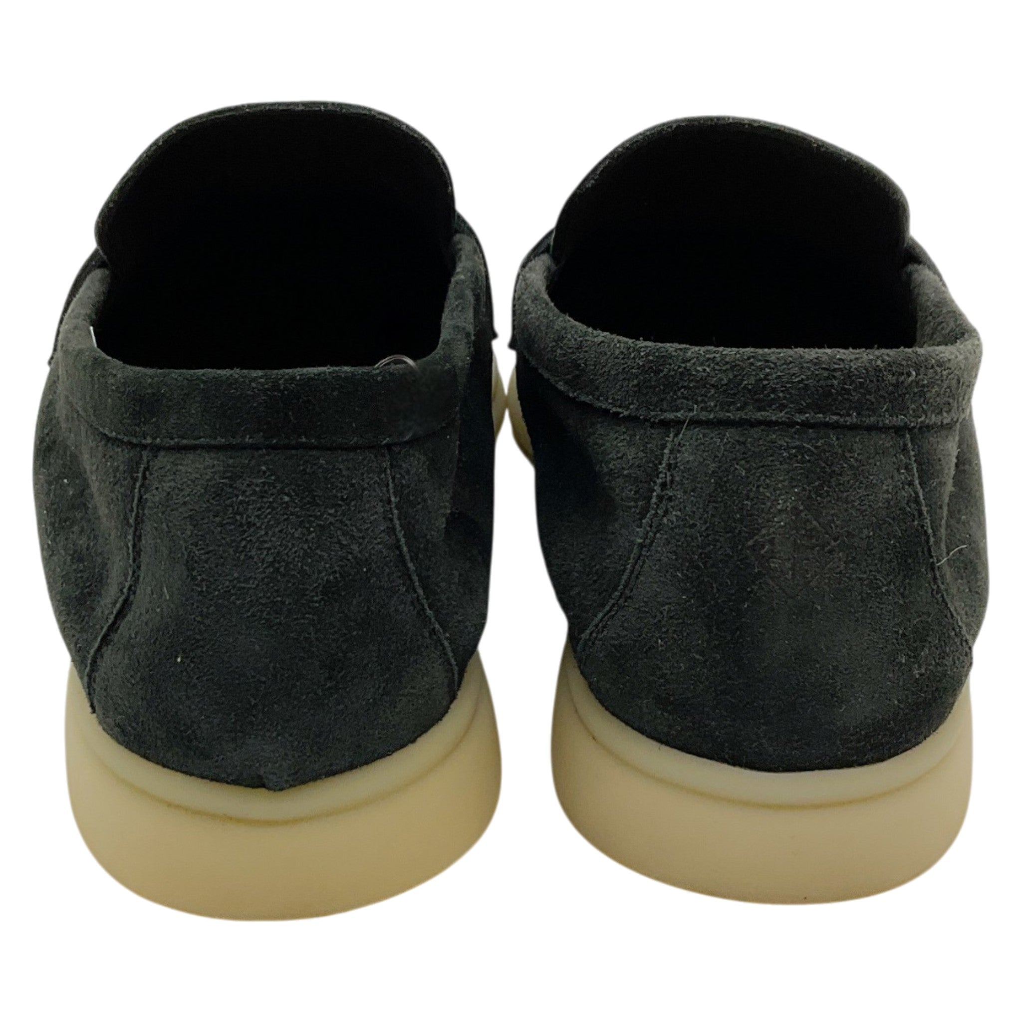 Loro Piana Black Suede Summer Charms Walk Loafers