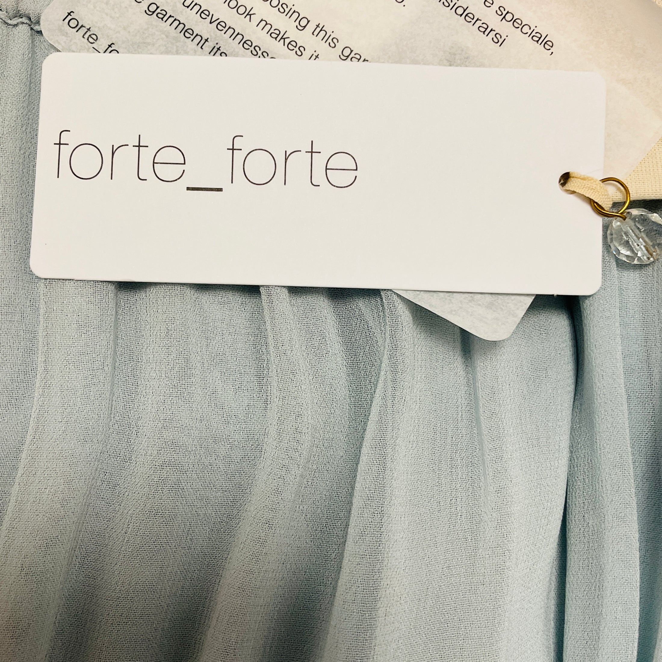 forte_forte Light Blue Nebbiolina Carousel des Sylphes Embroidery Maxi Skirt