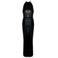 Load image into Gallery viewer, Safiyaa Black Sequined Viba Long Dress / Gown
