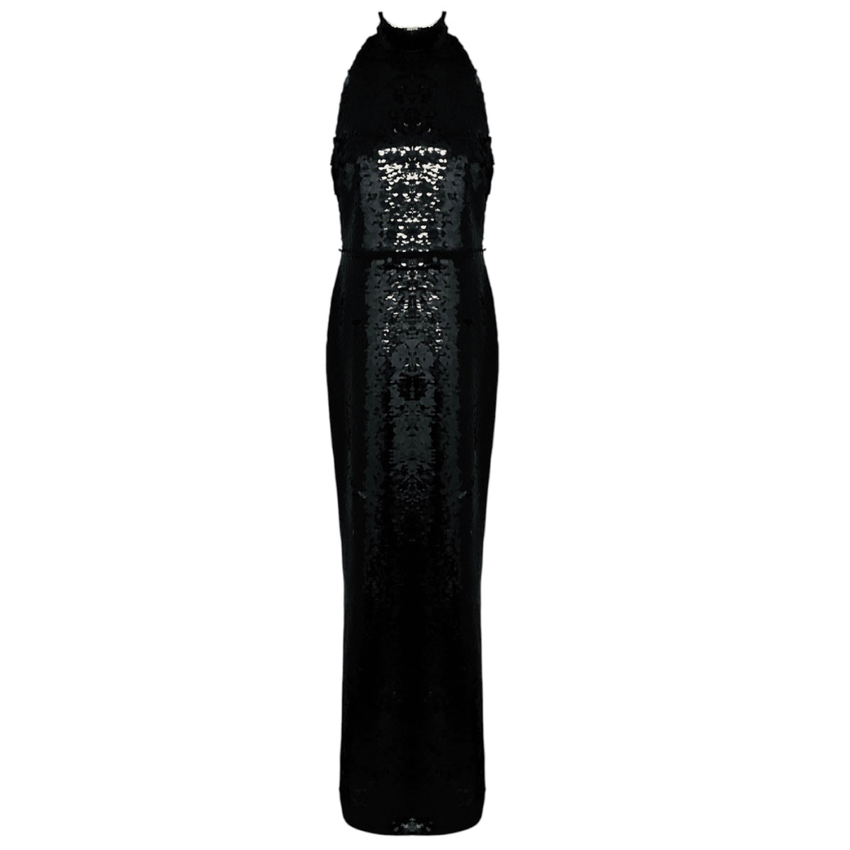 Safiyaa Black Sequined Viba Long Dress / Gown