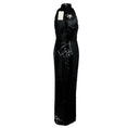 Load image into Gallery viewer, Safiyaa Black Sequined Viba Long Dress / Gown
