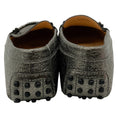 Load image into Gallery viewer, Tod's Crackled Metallic Silver Gommino Double T Loafers

