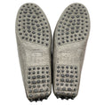 Load image into Gallery viewer, Tod's Crackled Metallic Silver Gommino Double T Loafers

