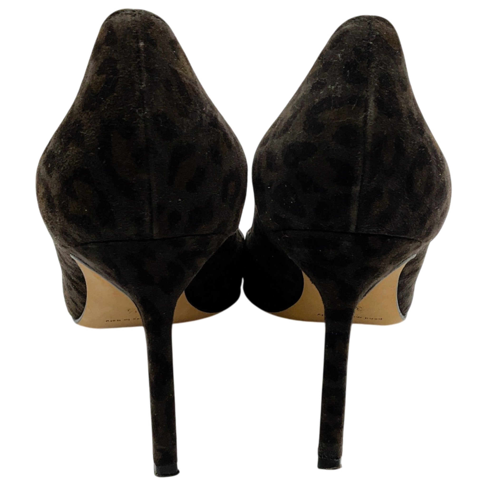 Manolo Blahnik Grey Leopard Print Suede BB 90 Pumps