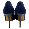 Load image into Gallery viewer, Jimmy Choo Navy Blue Suede Pumps with Patent Heel
