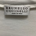 Load image into Gallery viewer, Brunello Cucinelli White Cotton Stretch V-Neck Top with Monili
