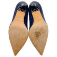 Load image into Gallery viewer, Jimmy Choo Navy Blue Suede Pumps with Patent Heel
