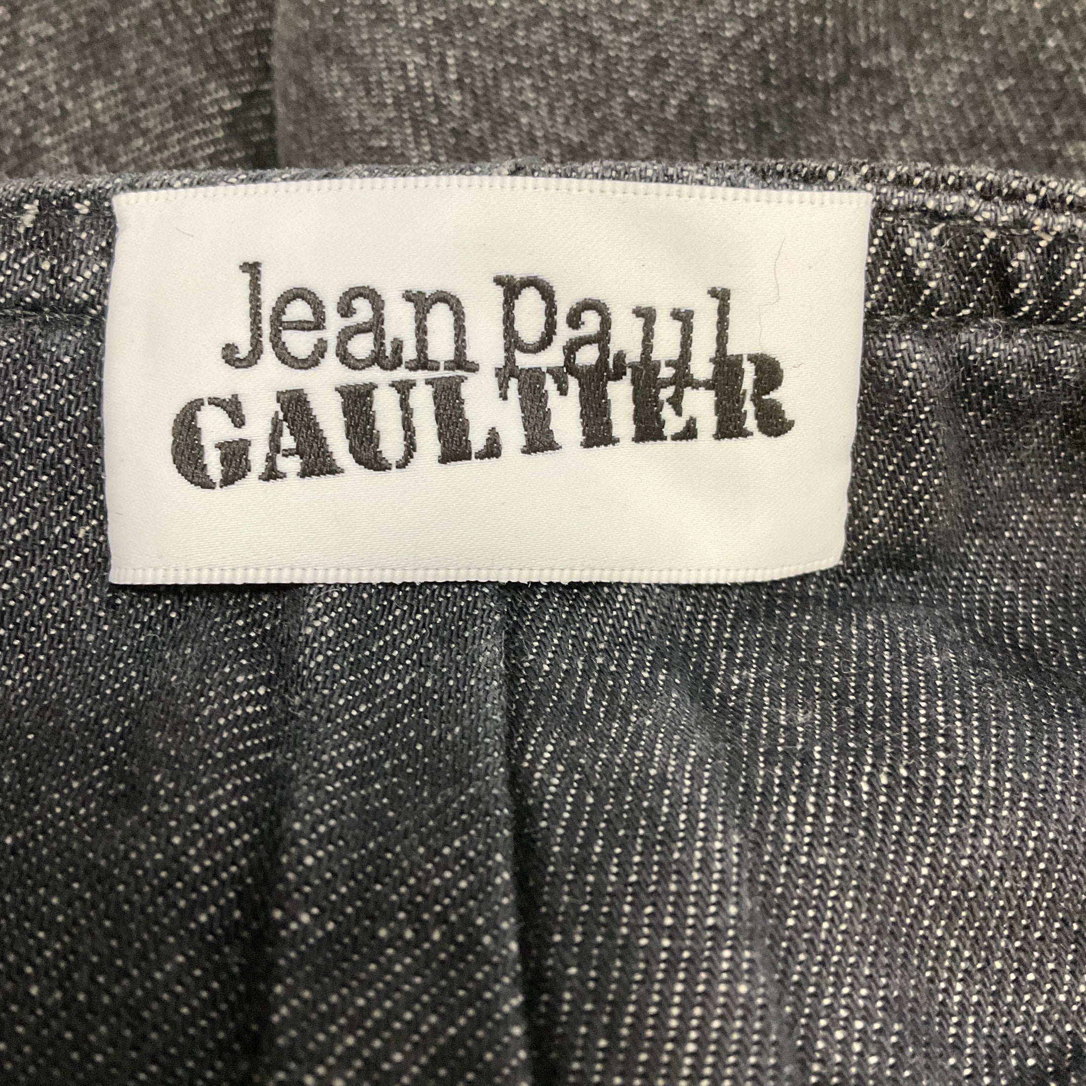 Jean Paul Gaultier Black Denim Front Zipped Trouser Jeans