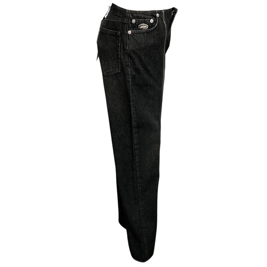Jean Paul Gaultier Black Denim Front Zipped Trouser Jeans