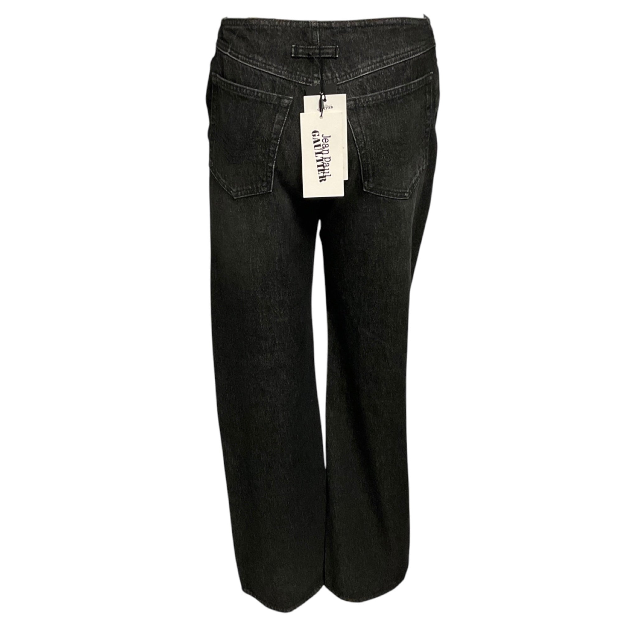 Jean Paul Gaultier Black Denim Front Zipped Trouser Jeans