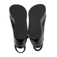 Load image into Gallery viewer, Celine Black 90mm Padded Graphic Brushed Leather Wedge Sandals
