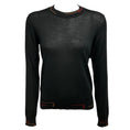 Load image into Gallery viewer, Prada Black Long Sleeved Wool and Silk Knit Pullover Sweater
