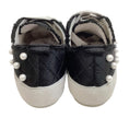 Load image into Gallery viewer, Pedro Garcia Black Satin Punet Sneakers with Pearl Embellishments
