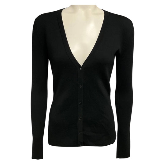 Gabriela Hearst Black Alexandrite Long Sleeved Button Front Knit Cardigan Sweater
