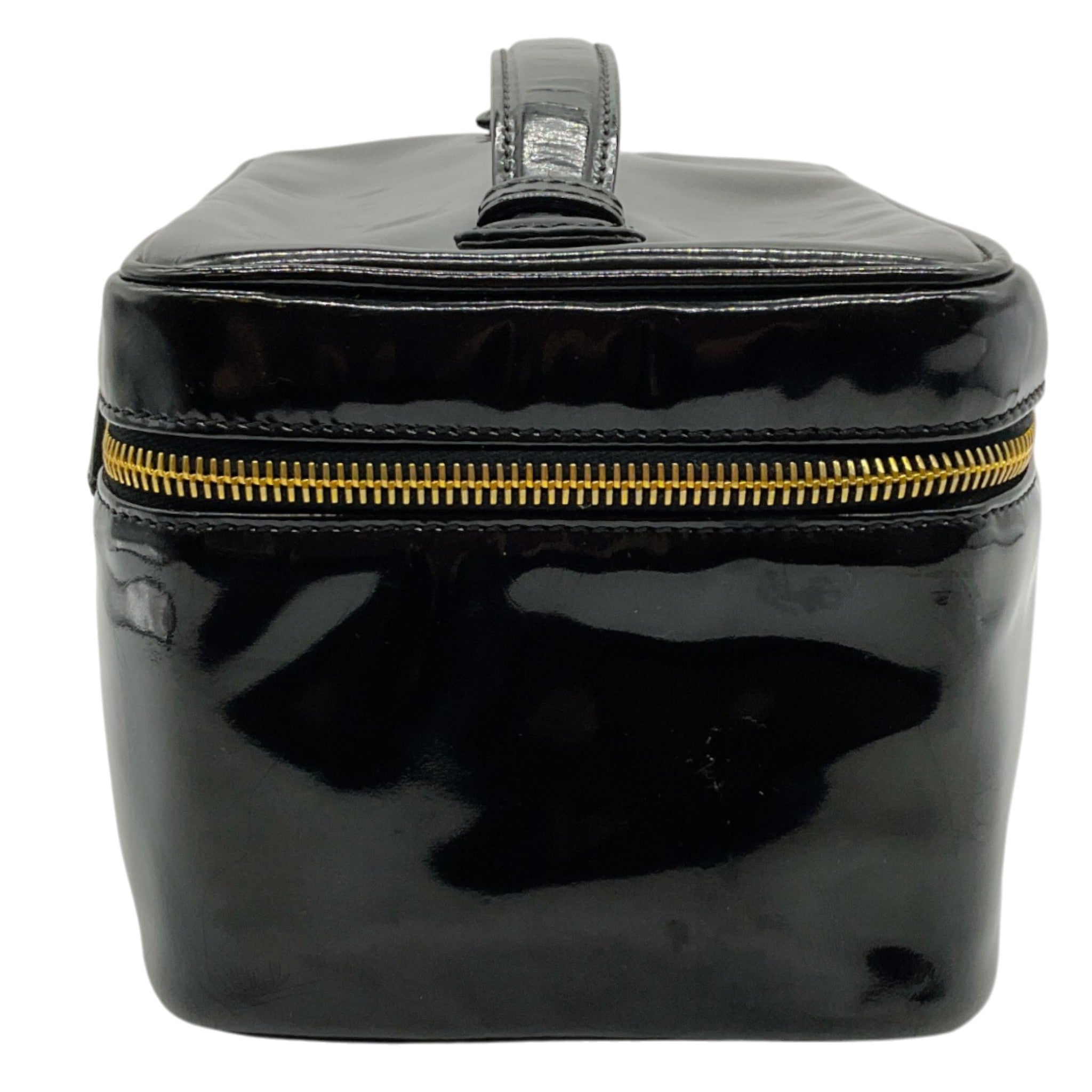 Chanel Black Patent Leather Vanity Case