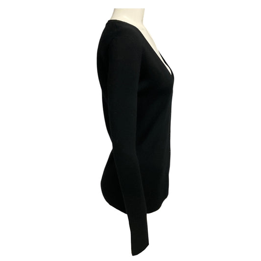 Gabriela Hearst Black Alexandrite Long Sleeved Button Front Knit Cardigan Sweater