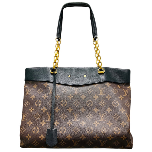 Louis Vuitton Brown / Black Pallas Chain Shopper Monogram Canvas Bag
