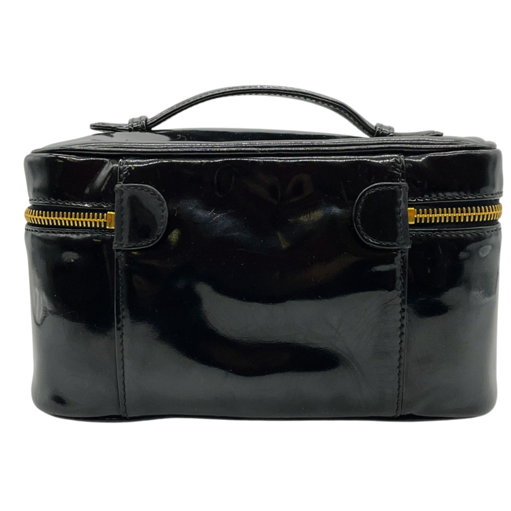 Chanel Black Patent Leather Vanity Case