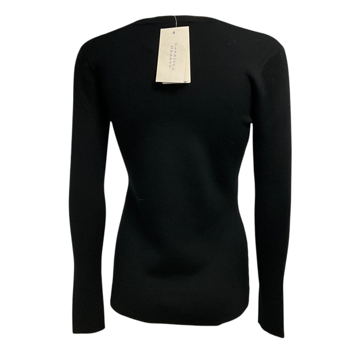 Gabriela Hearst Black Alexandrite Long Sleeved Button Front Knit Cardigan Sweater