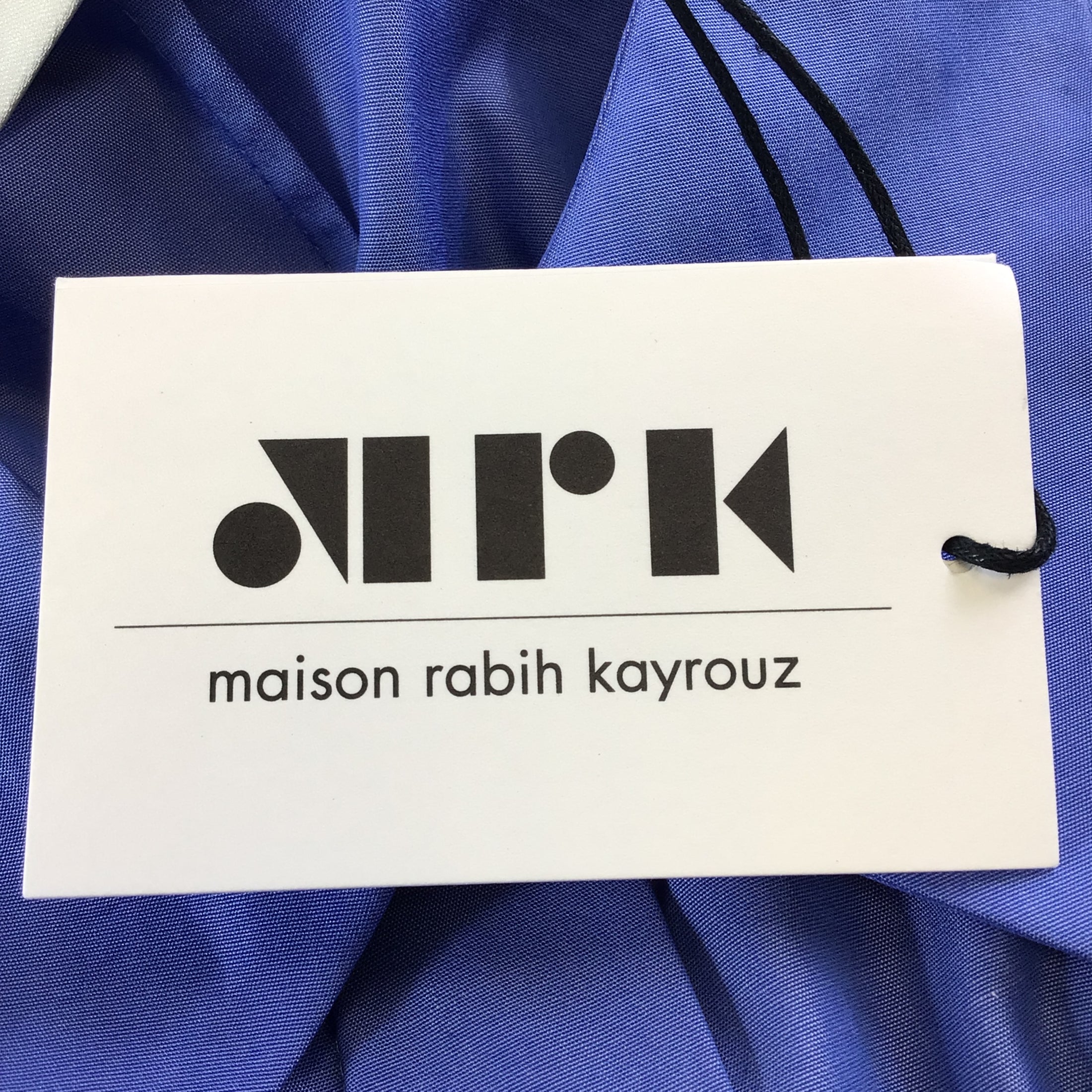 Maison Rabih Kayrouz Blue Structured Button-down Cotton Blouse