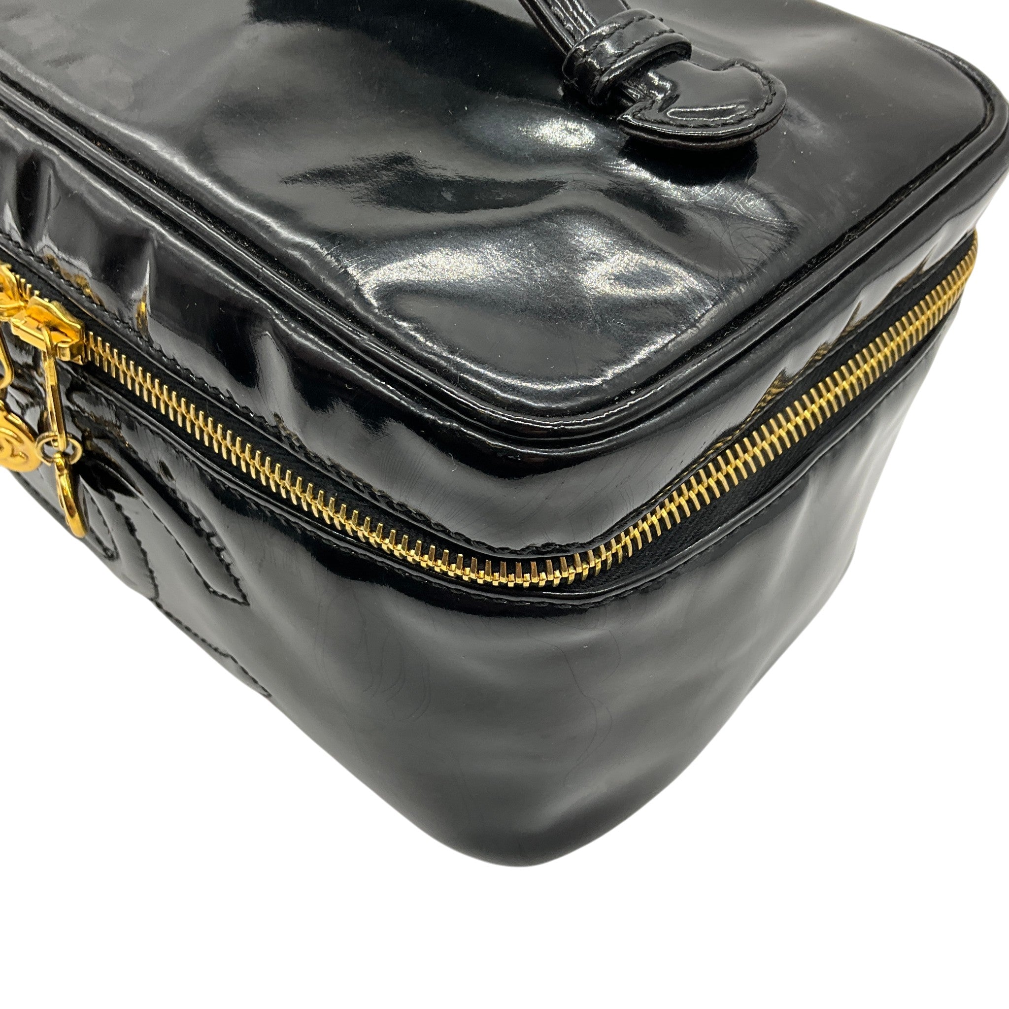 Chanel Black Patent Leather Vanity Case