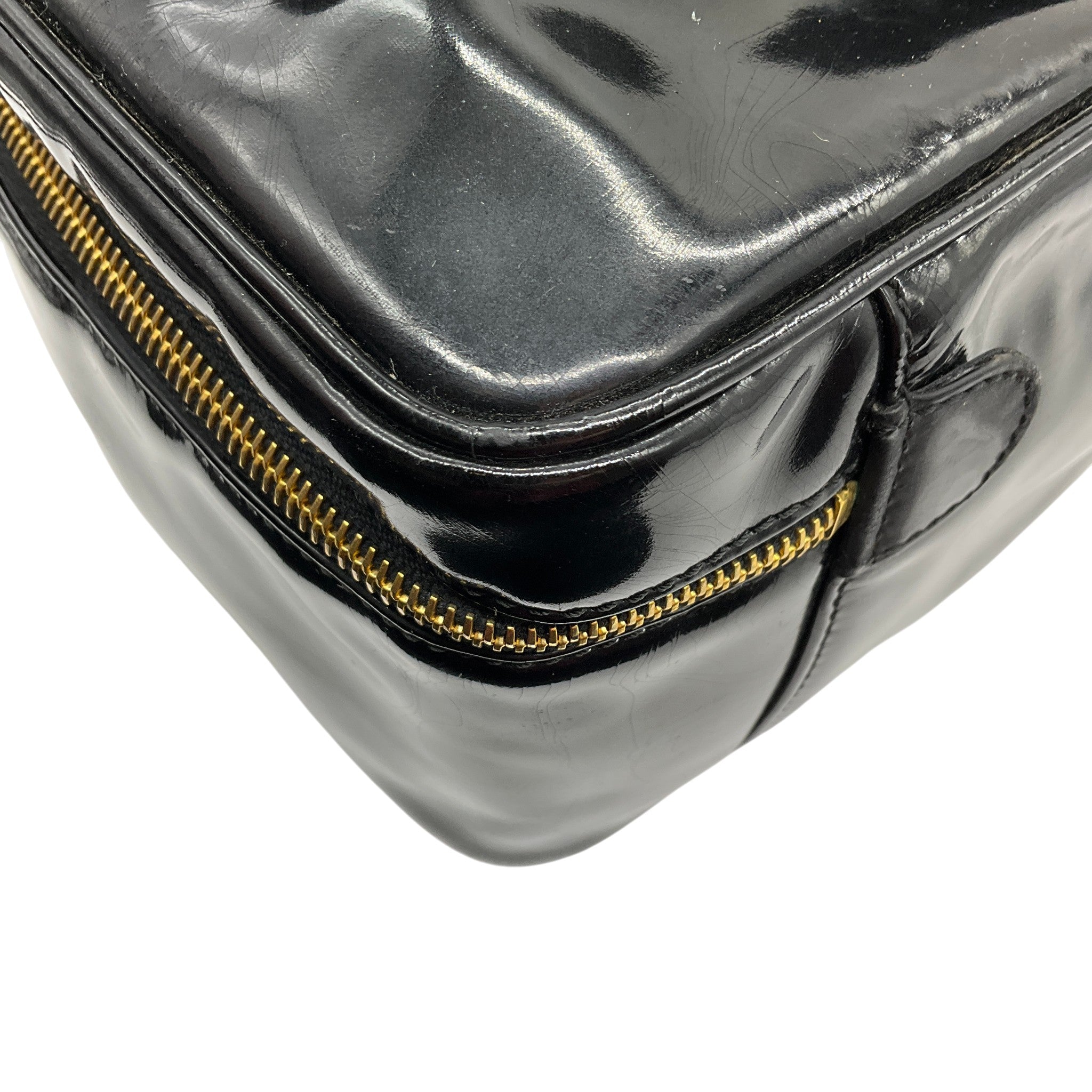 Chanel Black Patent Leather Vanity Case