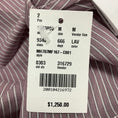 Load image into Gallery viewer, Brunello Cucinelli Lavender / White Striped Cotton and Silk Top with Monili
