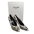 Load image into Gallery viewer, Celine White / Black Zebra Pump 85

