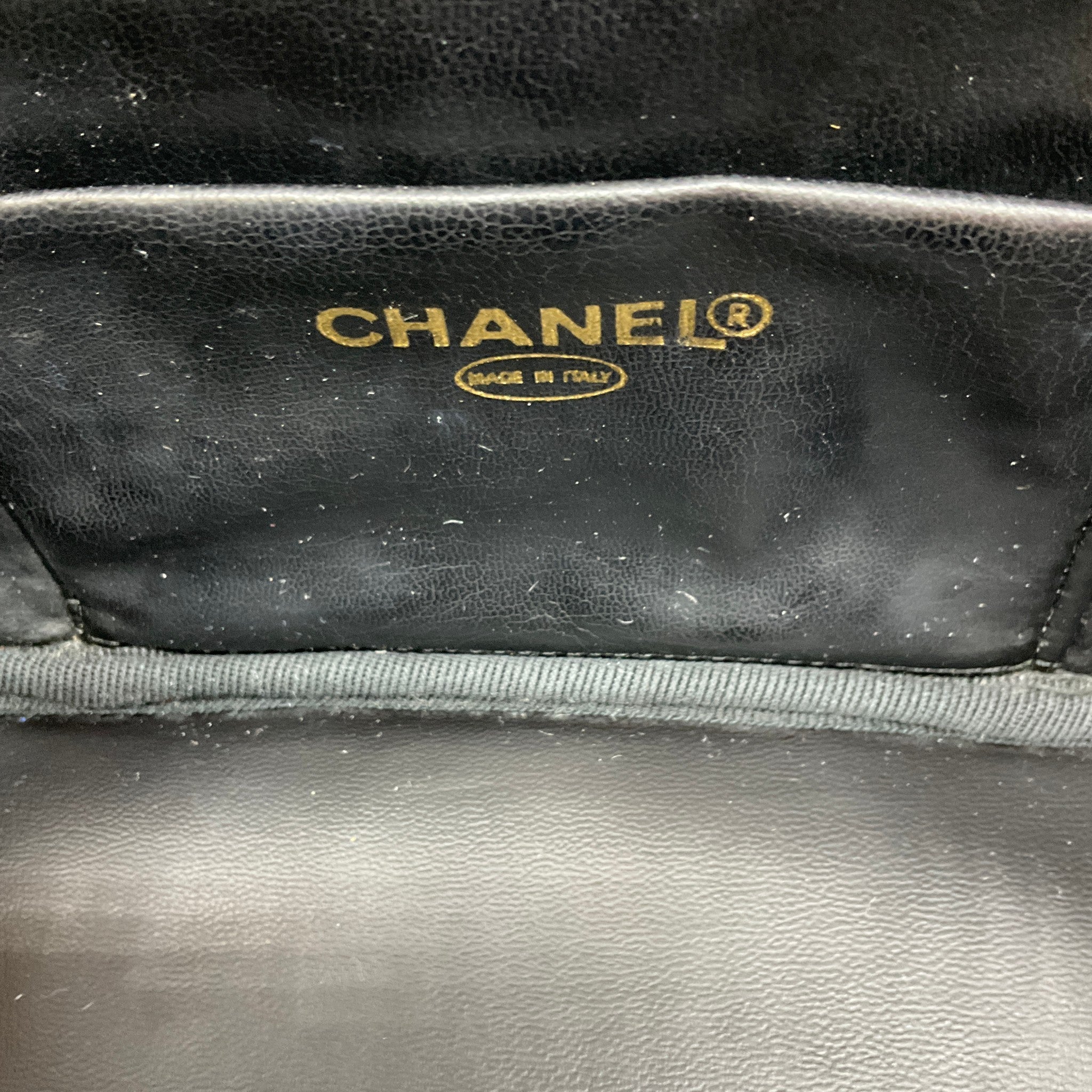 Chanel Black Patent Leather Vanity Case