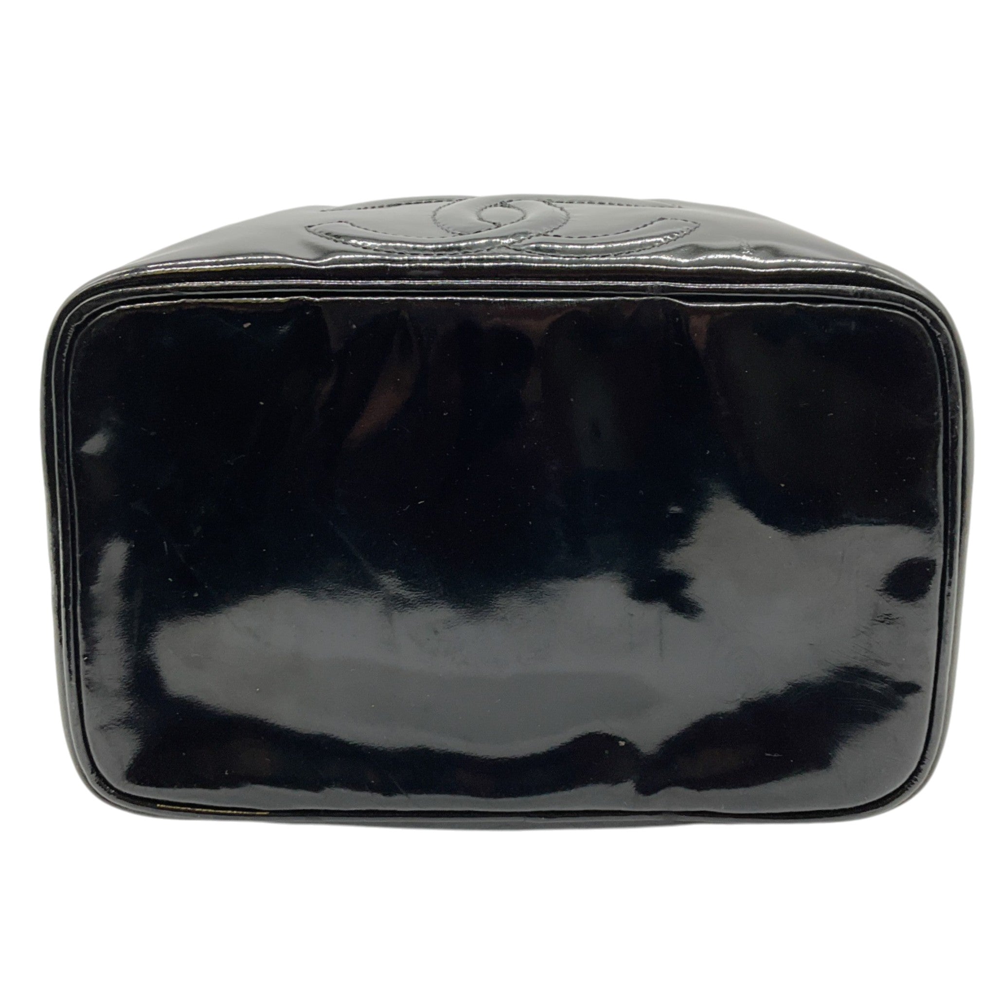 Chanel Black Patent Leather Vanity Case