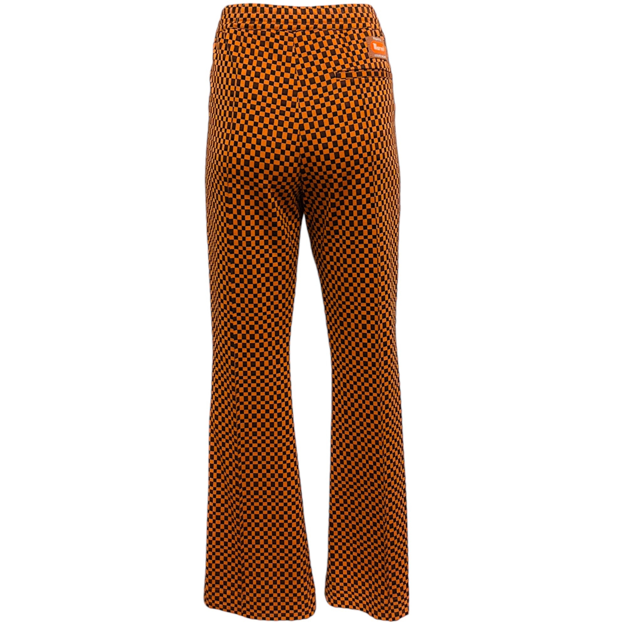 Marni Orange / Black Check Knit Track Pants