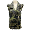 Load image into Gallery viewer, Michael Kors Collection Olive Multi Camo Lambskin Leather Vest
