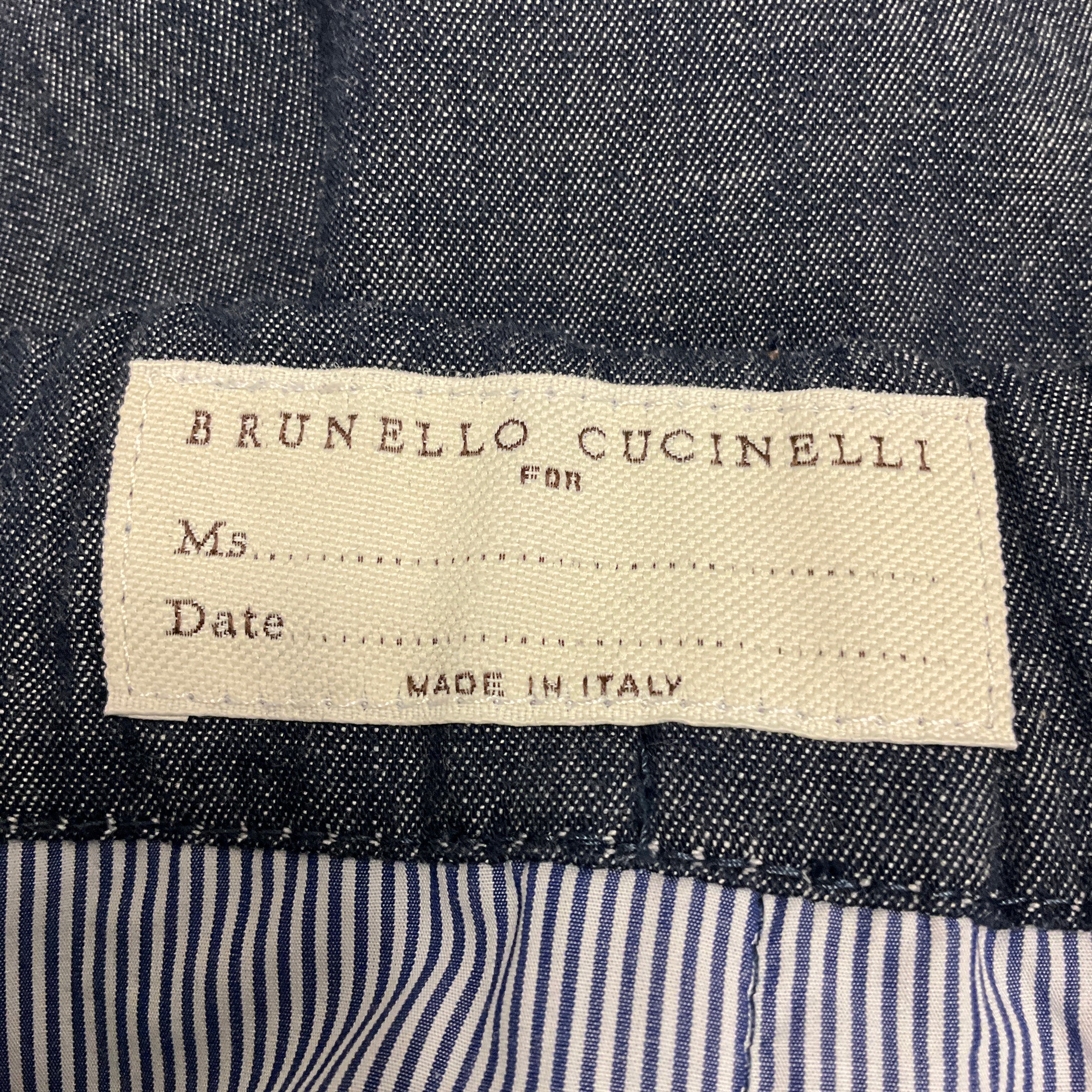 Brunello Cucinelli Dark Blue Denim The Super Lightweight Carrot Jeans with Elastic Waist