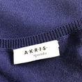 Load image into Gallery viewer, Akris Punto Navy Blue / Light Blue Wool Knit Cardigan Sweater and Tank Top Two-Piece Set

