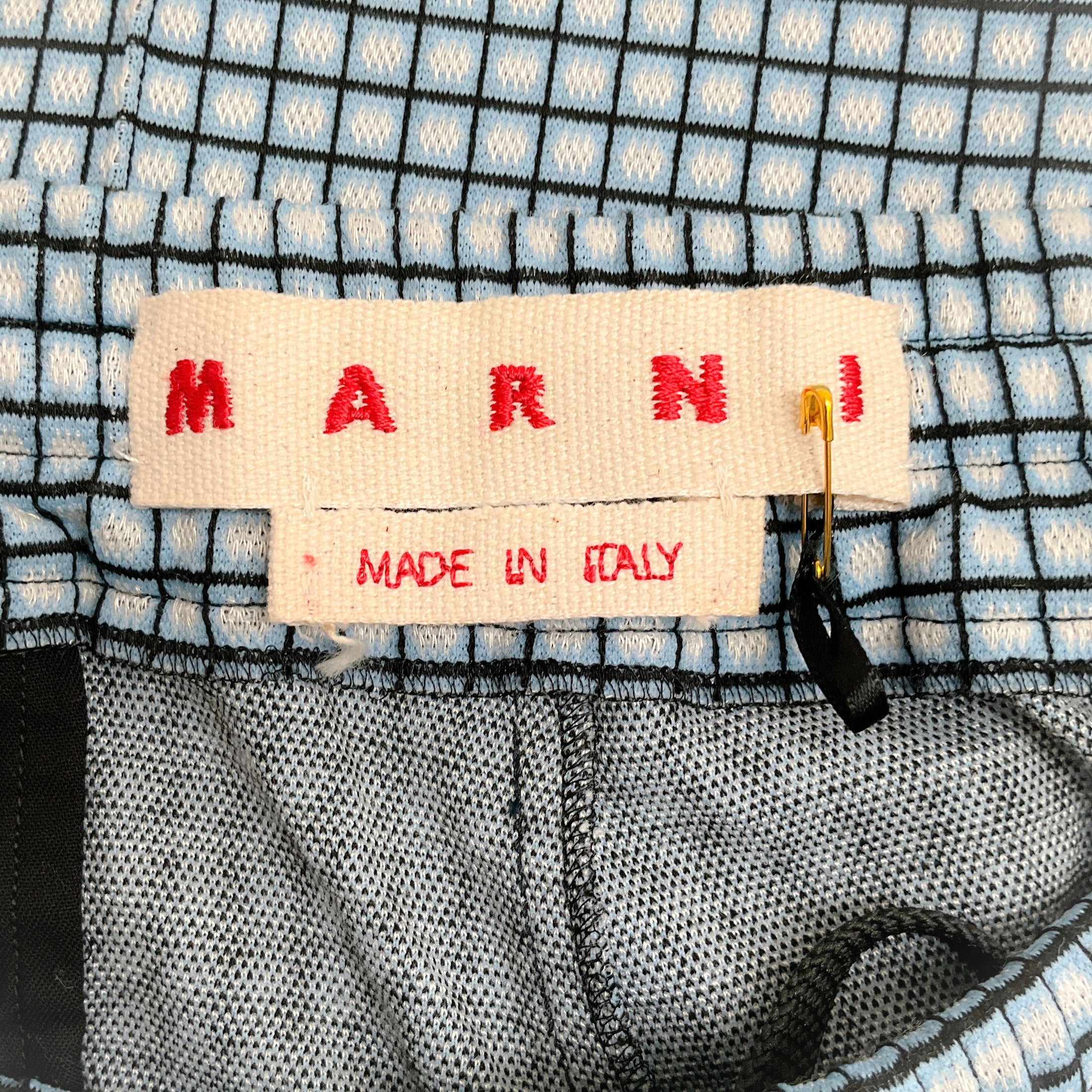 Marni Blue Check Knit Track Pants