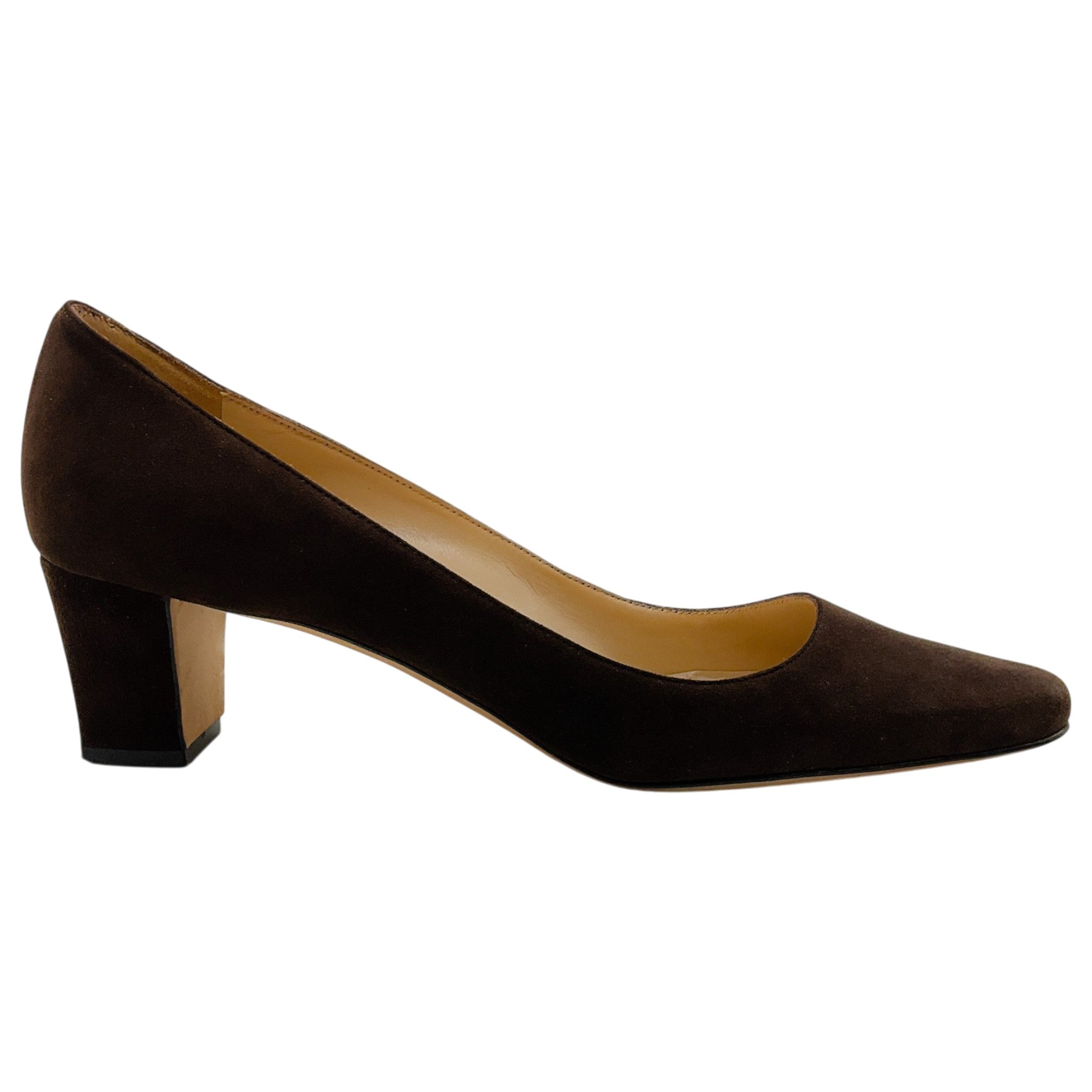 Manolo Blahnik Dark Brown Suede Okkatopla Pumps